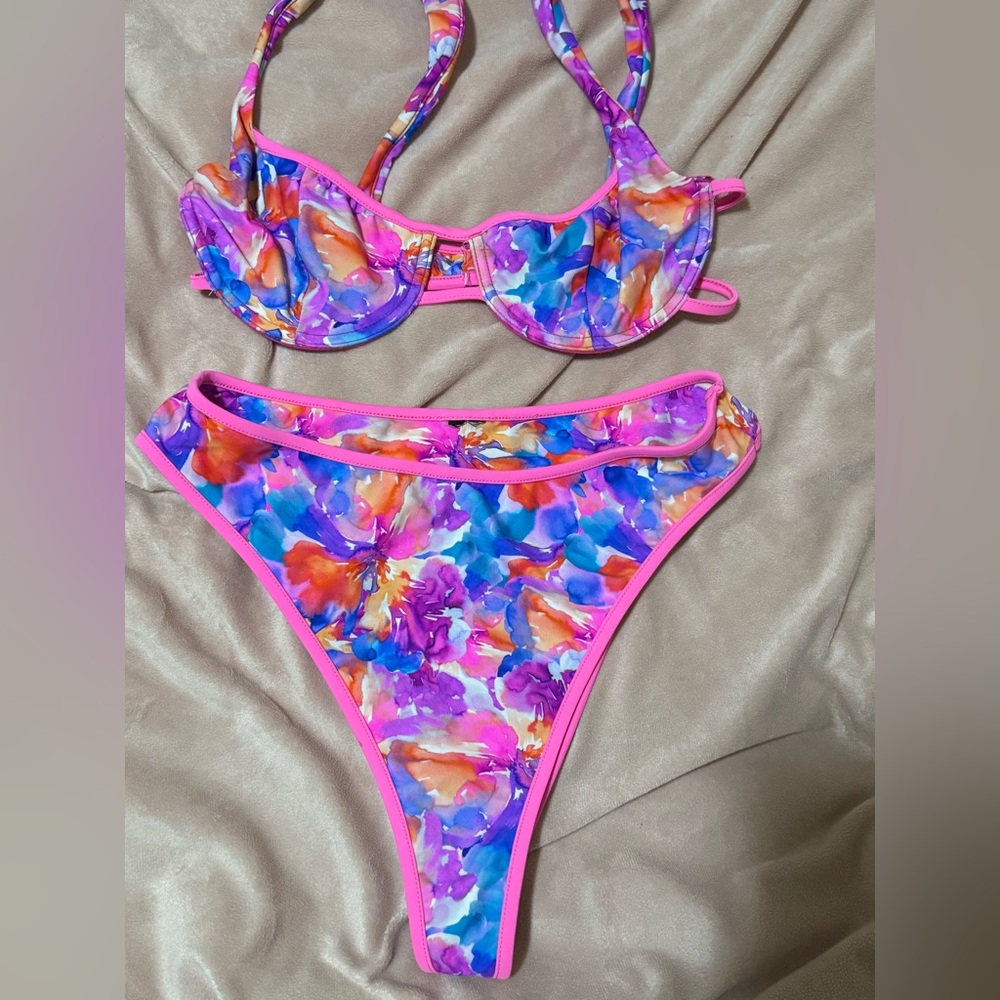 For Love And Lemons Multicolor Floral Bikini